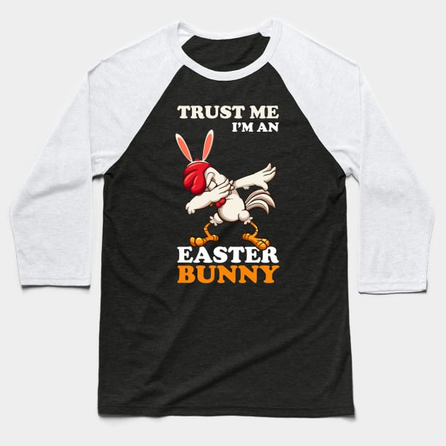 EASTER BUNNY DABBING - EASTER CHICKEN Baseball T-Shirt by Pannolinno